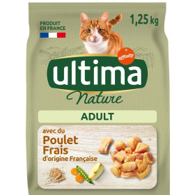 1kg 250 croquettes poulet  adulte - chat - Ultima
