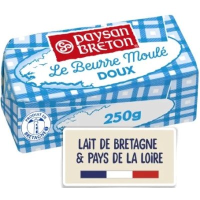 Beurre moulé doux 250g Paysan Breton