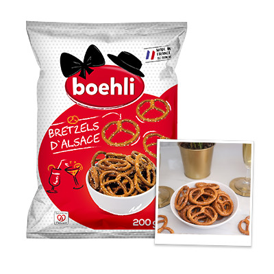 200g sachet bretzels moyen   - Boehli