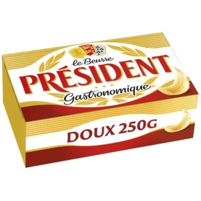 Plaquette de beurre 250g Président