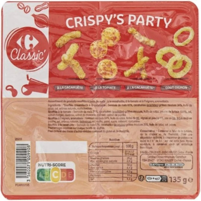 135g coffret Crispy's party  Carrefour Classic