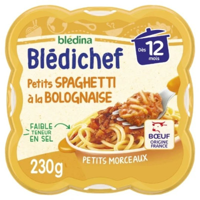 230g spaghetti bolognaise blédichef +12mois - Blédina