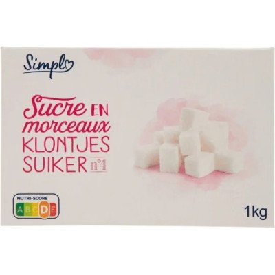 1kg sucre en morceaux blanc - Simpl