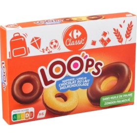 180g Loops chocolat au lait Carrefour Classic 180g Loops chocolat au lait Carrefour Classic
