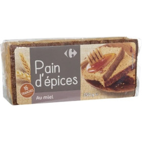 350g Pain d'épices en tranches Carrefour 350g Pain d'épices en tranches Carrefour