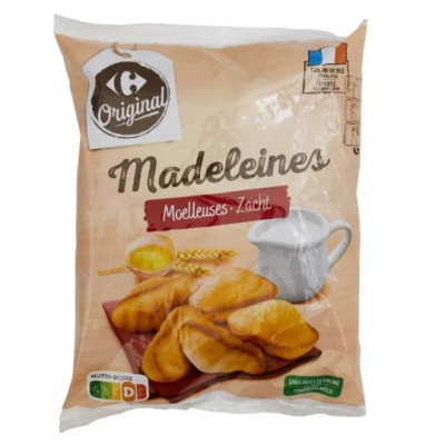 500g Madeleines coquilles moelleuses Carrefour Original