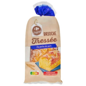 450g Brioche tressée aux perles de sucre Carrefour Original 450g Brioche tressée aux perles de sucre Carrefour Original