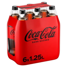 6x Coca Cola zéro 1,25L