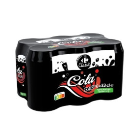 6x33cl Cola zéro Carrefour Classic