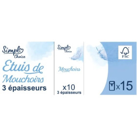 15X10 étuis mouchoirs Simpl 15X10 étuis mouchoirs Simpl
