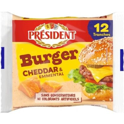 Burger emmental-cheddar 200g Président