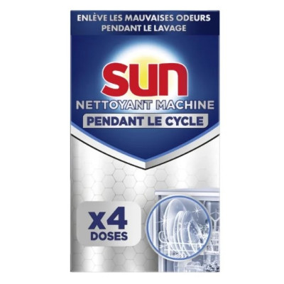 Sun nettoyant  machine pendant le cycle 4 doses