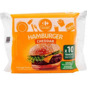 Fromage fondu cheddar x10 200g Carrefour