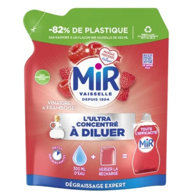 150ml Mir vaisselle concentré a diluer - vinaigre & framboise