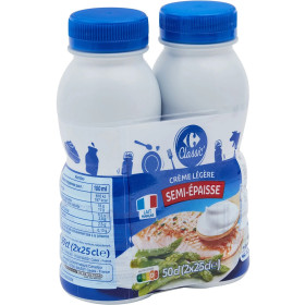 Bouteille crème UHT 30% de matières grasses CRF Classic 2x25 cl