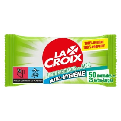 50x lingettes nettoyantes fraicheur - La Croix