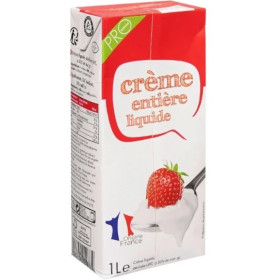 1L de crème liquide entière UHT 30% de matières grasses Petit prix