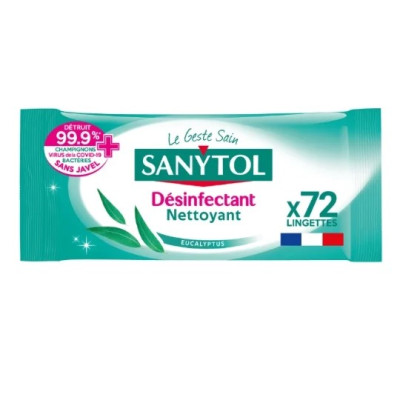 72x lingettes désinfectante multi usages - Sanytol