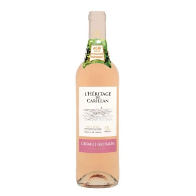 75cl vin IGP rosé Cinsault Grenache - l'Héritage de Carillon