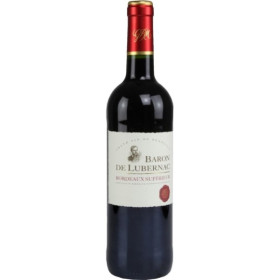 75cl vin rouge Bordeaux supérieur - Baron de Lubernac 75cl vin rouge Bordeaux supérieur - Baron de Lubernac