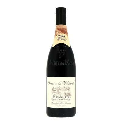75cl Cotes du Rhône vin rouge - Plan de Dieu Domaine du Mistral