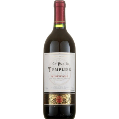 75cl Minervois vin rouge - AOP Le pas du Templier