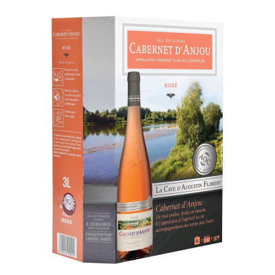 3L bag in box vin rosé - Cabernet Anjou Crf - La cave d'Augustin Florent