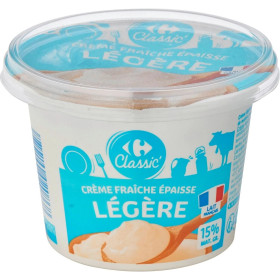 20cl crème fraiche épaisse 15%  Carrefour Classic