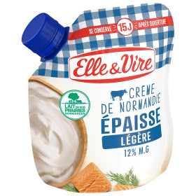 33cl poche crème fraiche épaisse 12%  Elle & Vire