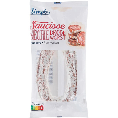 Saucisson sec  courbé 300g pur porc Simpl