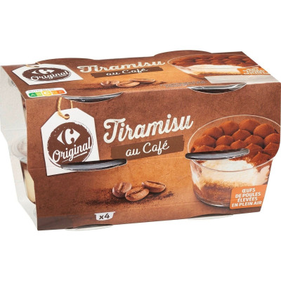 4x 90g Tiramisu Carrefour Original