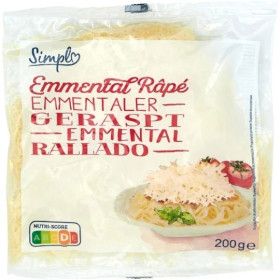 Emmental râpé Simpl 200g Emmental râpé Simpl 200g