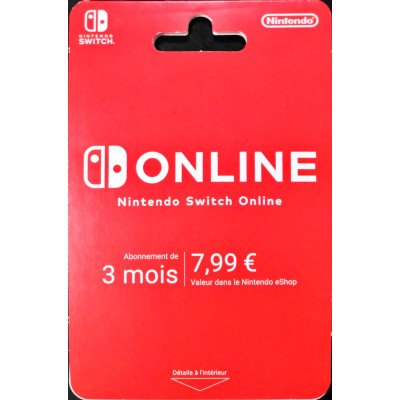 Nintendo  online 3 mois